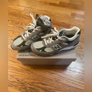 Aime Leon Dore x New Balance 991 MiUK Grey Low Top Sneakers